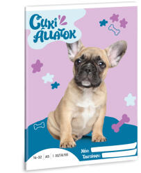 Ars Una Cuki-Francia Bulldog A5 14-32 lapos I. osztályos vonalas füzet (53584267)