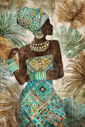 Art Galéria Afrikai szépség- szegecses vászonkép