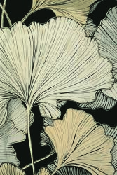 Art Galéria Arany ginkgo-biloba- fóliás, díszített vászonkép