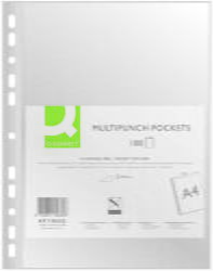 Q-CONNECT Accesorii birotica Folie protectie pentru documente A4, 40 microni, 100folii/set, Q-Connect - transparenta (KF15632)