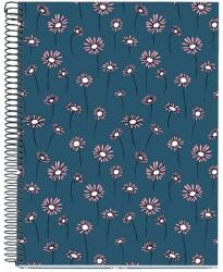 Miquelrius Daisies A4 4x30 lapos kockás spirálfüzet (A15295DA87)