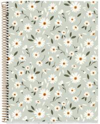 Miquelrius Green Flowers A4 4x30 lapos kockás spirálfüzet (A15296GR87)