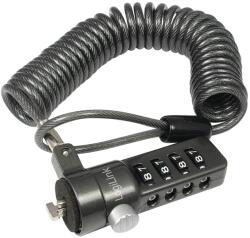 LogiLink CABLU securitate LOGILINK pt. notebook, slot standard, cifru cu patru discuri, 1.8m, cablu otel, spiralat, "NBS004 (NBS004)