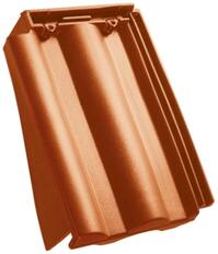 Tondach-Wienerberger Tondach Twiston 9 szegőcserép bal FusionColor terrakotta (041465)