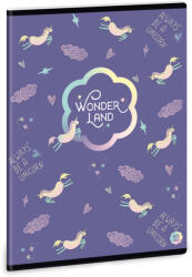 Ars Una Wonderland Unicorn A5 40 lapos extra kapcsos négyzethálós füzet (93149426)