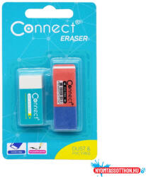 Connect Radír 2 db/blister piros/kék C-36BR fehér szögletes C-36W (55996)