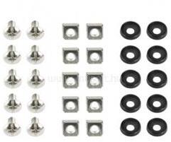 GEMBIRD kosáranya csavarral rackszekrényhez csavar, anya, távtartó M6x16 10db (19A-FSET-01) (19A-FSET-01)