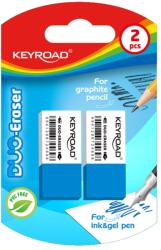 Keyroad Duo radír 2 db/bliszter fehér-kék (54297)