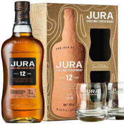 Isle of Jura 12 éves Whisky + 2 Pohár (40% 0, 7L)