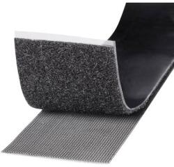TOOLCRAFT Öntapadós tépőzár készlet, bolyhos és horgos fél, extra erős, 1 m x 50 mm, fekete, 1 tekercs, TOOLCRAFT KL50X1000C (KL50X1000C) (KL50X1000C)