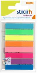 STICK N Etichetă de marcare, plastic, 8x20 coli, 45x8mm, STICK N, culori neon 21401 (21401)