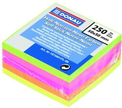 DONAU Bloc de notițe autocolante DONAU 50x50 mm 250 coli culori neon mixte U7575001PL-99 (U7575001PL-99)