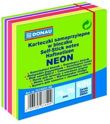 DONAU Blocul autocolant DONAU 76x76 mm 400 de coli mixt de culori neon verde U7574031-99 (U7574031-99)