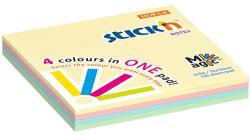 STICK N Blocul autocolant, 76x76 mm, 100 de foi, culori pastelate STICK N "Magic Pad" 21574 (21574)