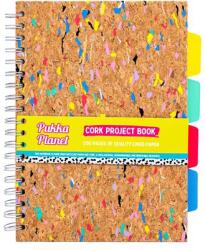Pukka Pad Caiet cu spirală, B5, cu linii, cu separator, 100 de pagini, PUKKA PADS "Planet Cork Project Book", plută 9856-SPP (9856-SPP)
