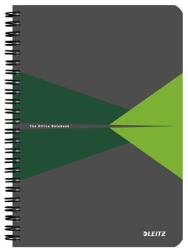 Leitz Caiet spiralat, A5, în carouri, 90 pagini, copertă din carton laminat, LEITZ "Office", gri-verde 44580055 (44581055/44580055)