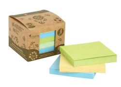 VICTORIA Turn de notițe autocolante, 75x75 mm, 6x100 de foi, ecologic, VICTORIA OFFICE, "Green", mixt 04-565488TW4-LVR7575 (04-565488TW4-LVR7575)
