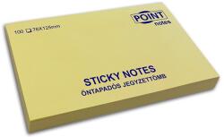 POINT 76x125mm 100 de foi, bloc notes autocolante galbene C20508 (C20508)