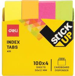Deli Stick Up 50x12 mm 4x100 coli hârtie neon etichetă de marcare DEA11102 (DEA11102)