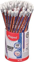 Maped Creion de grafit cu suport pentru creion cu gumă de șters, HB, triunghiular, MAPED "BlackPeps Navy" 851859 (851859)