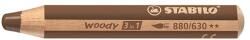 STABILO Creioane colorate, rotunde, groase, STABILO "Woody 3 in 1", maro 880/630 (880/630)