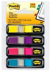 Post-it Marcator de pagini 3M Post-it 683-4AB index de plastic 12x43mm luminos LPJ6834AB (LPJ6834AB)