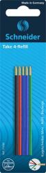 Schneider Pensă stilou cu bilă, 0, 5 mm, SCHNEIDER "Take 4", 4 culori diferite 77290 (77290)