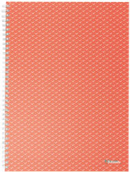 Esselte Colour "Caiet spiralat Breeze, A4, în carouri, coral (628478)