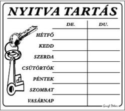 Gungl Dekor Pictogramă Deschis /cu numere/ 7 zile alb 010/ 1F (010/ 1F)