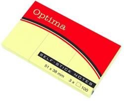 OPTIMA Bilet autocolant OPTIMA 38x51mm galben 100 foi 22943 (122943)