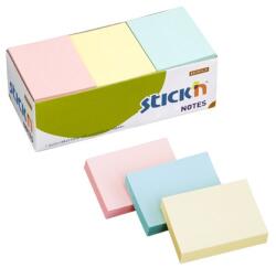 STICK N Bloc de notițe autocolante STICKN 38x51mm amestec pastel mixt 3x4x100 foi 21004 (21004)