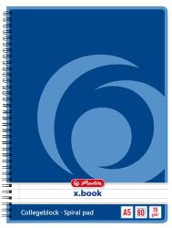 Herlitz College A5 Caiet cu spirală de 80 de pagini cu linii de legat 00297515 (00297515)