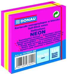 DONAU Bloc de notițe autocolante DONAU 50x50 mm 250 coli culori neon mixte roz U7575021-99 (U7575021-99)