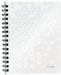Leitz Caiet cu spirală Leitz WOW, A5, în carouri, alb (46410001)