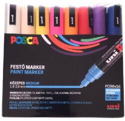 uni Set de markere decorative, 1, 8-2, 5 mm, UNI "Posca PC-5M", 16 culori diferite 2UPC5M16DB (2UPC5M16DB)