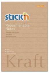 STICK N Bloc autocolant, căptușit, 150x101 mm, 100 de foi, STICK N "Kraft Notes" 21641 (21641)