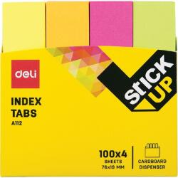 Deli Stick Up 76x19 mm 4x100 coli hârtie neon etichetă de marcare DEA11202 (DEA11202)