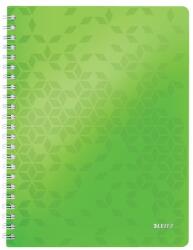 Leitz Caiet cu spirală Leitz WOW, A4, cu linii, verde (46370054)