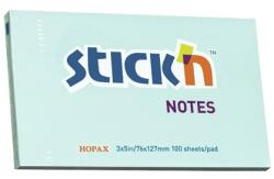 STICK N Bloc de notițe autocolante STICKN 76x127mm albastru pastel 100 de coli 21155 (21155)