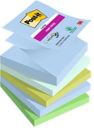 3M POSTIT Bloc de notițe autocolante, "Z", 76x76 mm, 5x90 coli, 3M POSTIT "Super Sticky Oasis", culori mixte 7100258791 (7100258791)