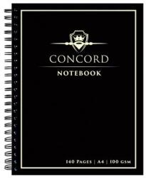 Concord Caiet cu spirală, A4, cu linii, 70 de coli, CONCORD, negru 8956-CON (8956-CON)