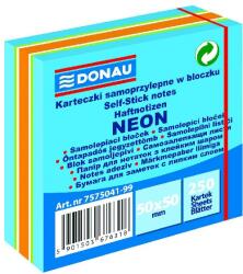 DONAU Bloc de notițe autocolante DONAU 50x50 mm 250 coli culori neon mixte albastru U7575041-99 (U7575041-99)