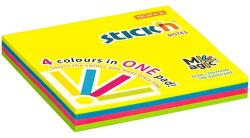 STICK N Bloc de notițe autocolante STICKN 76x76mm neon magic pad 100 de foi (21571)