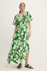 ANSWEAR rochie culoarea verde, maxi, evazati BMYH-SUD031_77X