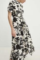 ANSWEAR rochie din in culoarea negru, maxi, evazati BMYH-SUD075_99X