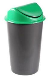 PLASTOR Cos gunoi capac batant deseuri selective 60 L verde (DCGFF60LV) Cos de gunoi