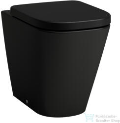 Laufen MEDA perem nélküli, mélyöblítésű, falhoz tolható álló wc, matt fekete H8231117160001 (H8231117160001)