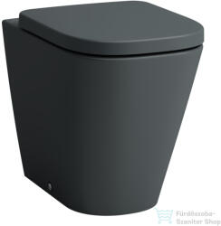 Laufen MEDA perem nélküli, mélyöblítésű, falhoz tolható álló wc, matt grafit H8231117580001 (H8231117580001)