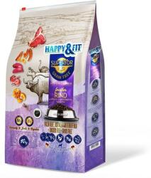 Happy&Fit Superior GF Hypo - Hrană cu vită proaspătă, struț, bivol de apă și dovleac 10 kg