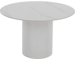 TEMPO KONDELA Étkezőasztal, fehér márvány/MDF, átmérő 120 cm, MAHIR TYP 1